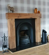 SOLID OAK FIREPLACE SURROUND LINTEL FOR WOOD LOG BURNER MANTLE BEAM MANTELPIECE