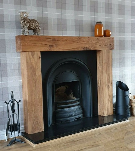 Solid oak fireplace surround - oak,