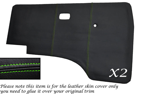 Green stitch door cards - door,