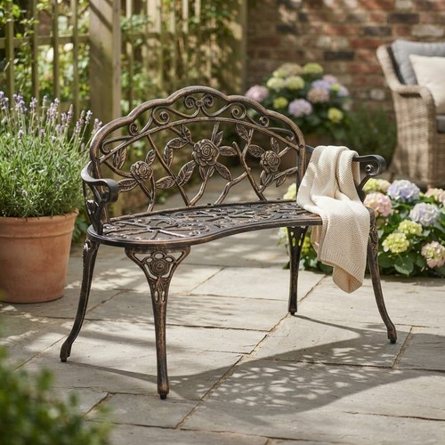 Garden bench cast aluminum - garden,
