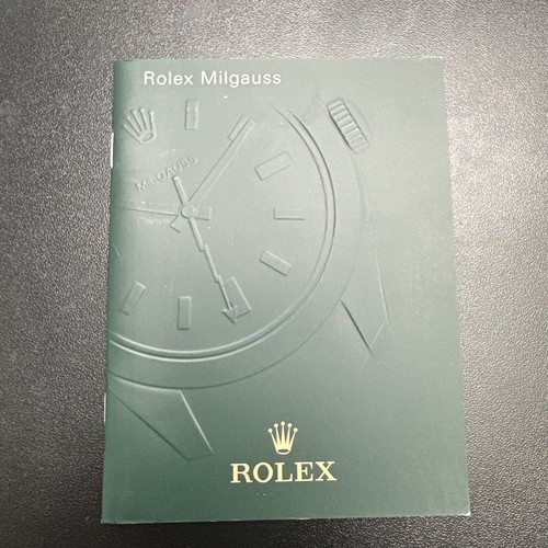 Rolex milgauss booklet manual - rolex,