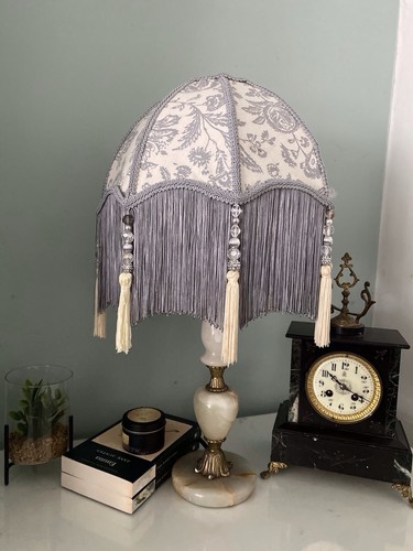 Victorian fringed lampshade - victorian,