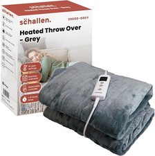 Grey Luxury Soft Heated Throw
