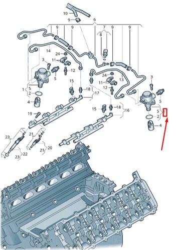 Audi engine fuel pump - 4h,