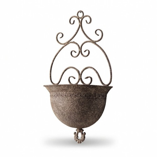 Wrought iron hanging planter - wrought,