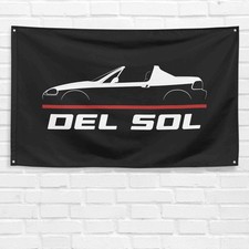 Honda Del Sol 3x5 ft Flag 1992-1998 Car Racing Show Garage Gift Banner