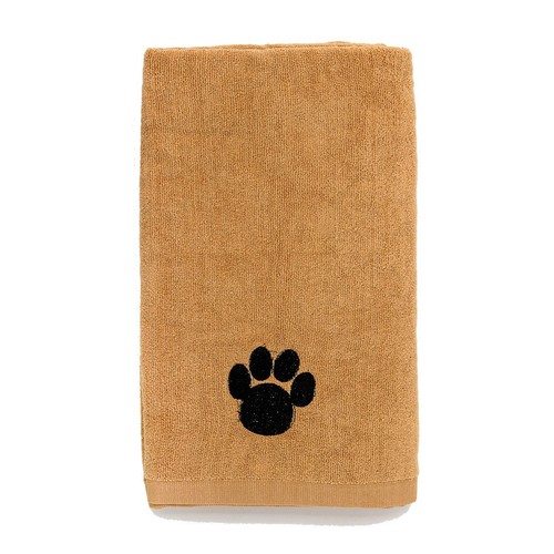 Microfibre dog towel with paw - microfibre,