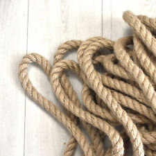 8mm Jute Rope Hessian Rope Braided Twisted Decking Garden Rustic Length: 20m 