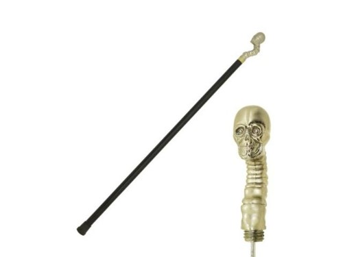 Skull style walking cane staff - skull,