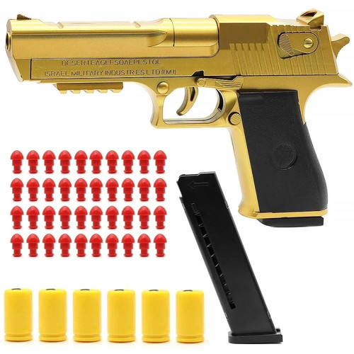 Toy desert eagle gold pistol - desert,