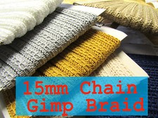 Chain Gimp Braid 14mm Upholstery braid trim Edging Chair Costume gimp braid Trim