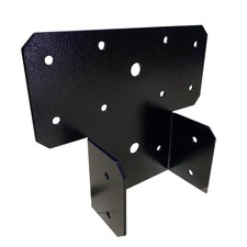 4Set(8pcs) Black T-Shaped Post to Beam Connector Roof Tie Bracket, Adjustable...