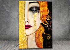 Gustav Klimt Freyas Golden Tears LADY EYES  CANVAS PAINTING ART PRINT 1184