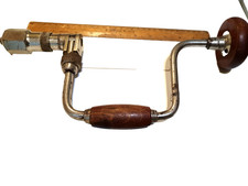 Vintage Carpenters Drill Brace 12" Wood, Steel Crome working LOW SALE PRICE