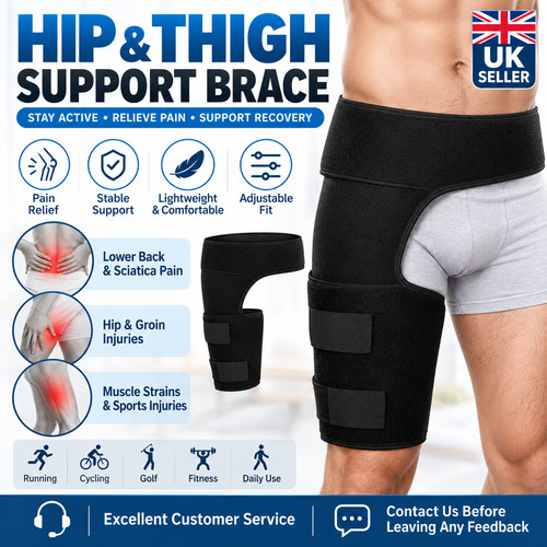 Adjustable hip brace thigh - adjustable,