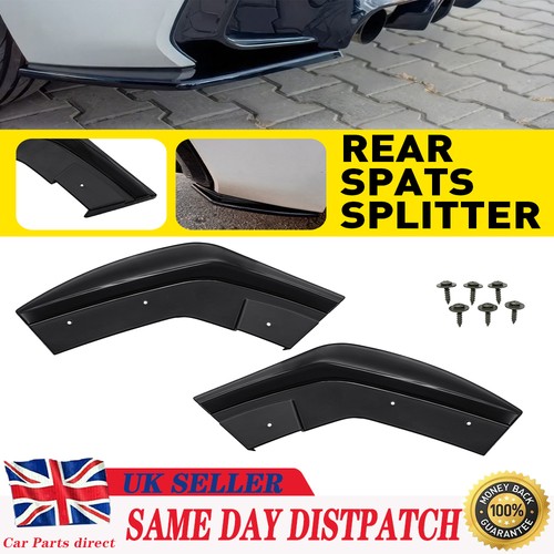 Black rear spats splitter - black,