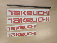 2 pieces stickers each 60 cm lettering takeuchi labeling