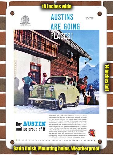 Metal sign 1957 austin - austin, a.35