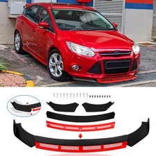 For Ford Focus MK3.5 MK3 MK2 Front Bumper Lip Splitter Spoiler Body Kit Red Chin