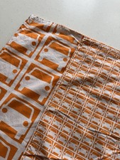 Rare Orla Kiely Vintage Cars Orange Single Duvet Cover or Retro Craft Fabric