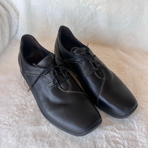 Wolky black leather lace - leather,