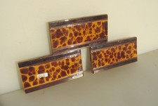 Antique Ceramic Border Tile Old Floral Flowers Art Nouveau Vintage 6x3" Tiles x4