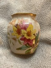 ANTIQUE DOULTON BURSLEM HAND PAINTED SMALL VASE