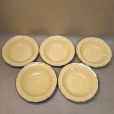 5x Rare Yellow Laburnum Petal Grindley England 1940's Yellow Breakfast Bowls 