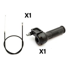 47cc 49cc Mini Moto Dirtbike Twist Throttle & Throttle Cable Black Replacement