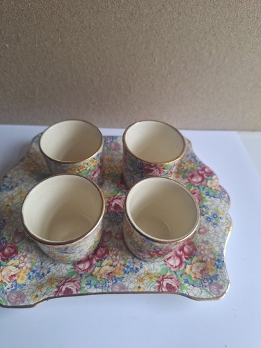 Royal winton chintz egg set - royal,