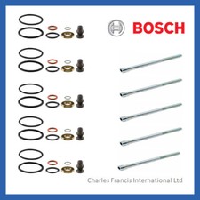 5 x GENUINE BOSCH INJECTOR SEAL KIT + BOLTS FOR PD INJECTOR - VW TRANSPORTER