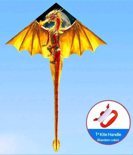 Large yellow dragon kite - dragon,