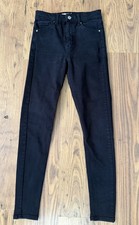 Ladies Topshop Jamie Black Skinny mid Waist Jeans W26 L32