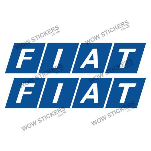 Fiat sticker decals - x2,