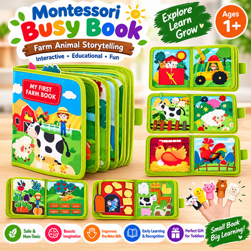 Montessori toys busy book - toys, for