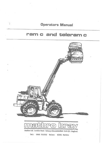 Matbro telehandler ram - ram, &