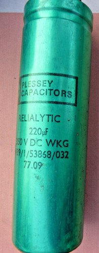 Plessey relialytic 220uf - relialytic,
