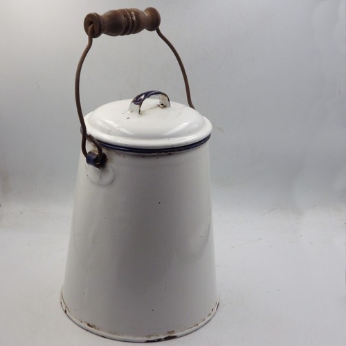 Vintage english enamel milk - enamel,