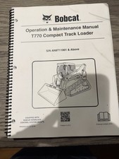 Bobcat T770 Track Loader Operation & Maintenance Manual SKID STEER