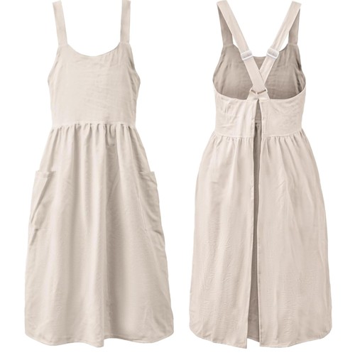 Luxurious beige cross back - beige,