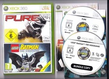 PURE + LEGO BATMAN MICROSOFT XBOX 360 TESTED WORKING - CLEAN DISCS!