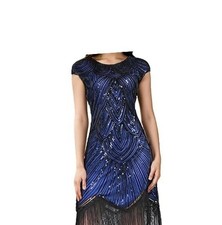 Womens Sequin Beaded Fringed