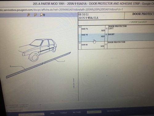 Genuine peugeot 205 5dr rear - 205,