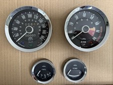 Triumph Spitfire Mk3 Jaeger gauges fully restored - km/speedo and SAH 8k tacho