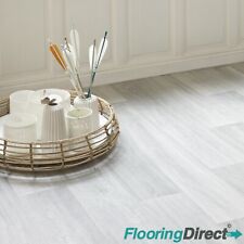 Vinyl Flooring Grey Wood Plank Effect Cushion Back Roll Lino Kitchen Bathroom