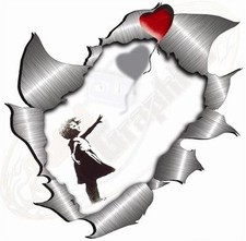 Single Metal Rip Torn Open