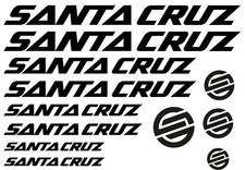 SANTA CRUZ Decals Cycling Bike Stickers Custom Sizes Colours Frame Fork MTB Road