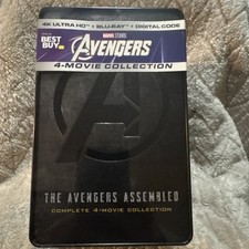 Avengers Steelbook 4k Ultra HD + Blu-Ray + Digital 4-Movie Collection New