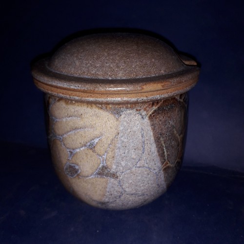 Crich pottery sugar jar with - crich,