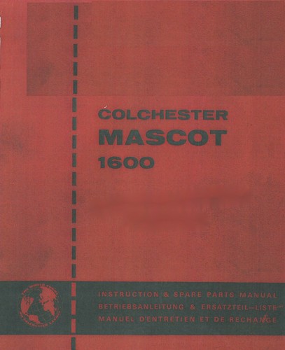 Colchester mascot 1600 lathe - colchester,